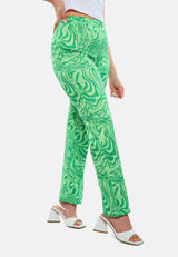 Psychedelic Print High Waist Trousers from London Rag International