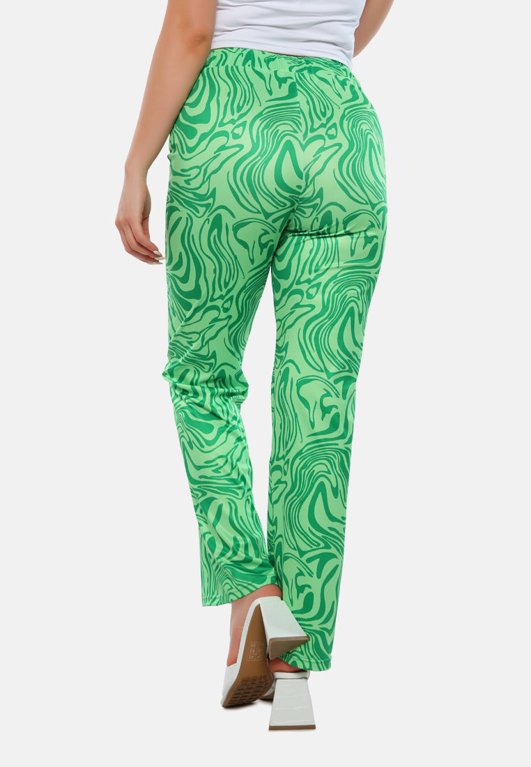 Psychedelic Print High Waist Trousers from London Rag International