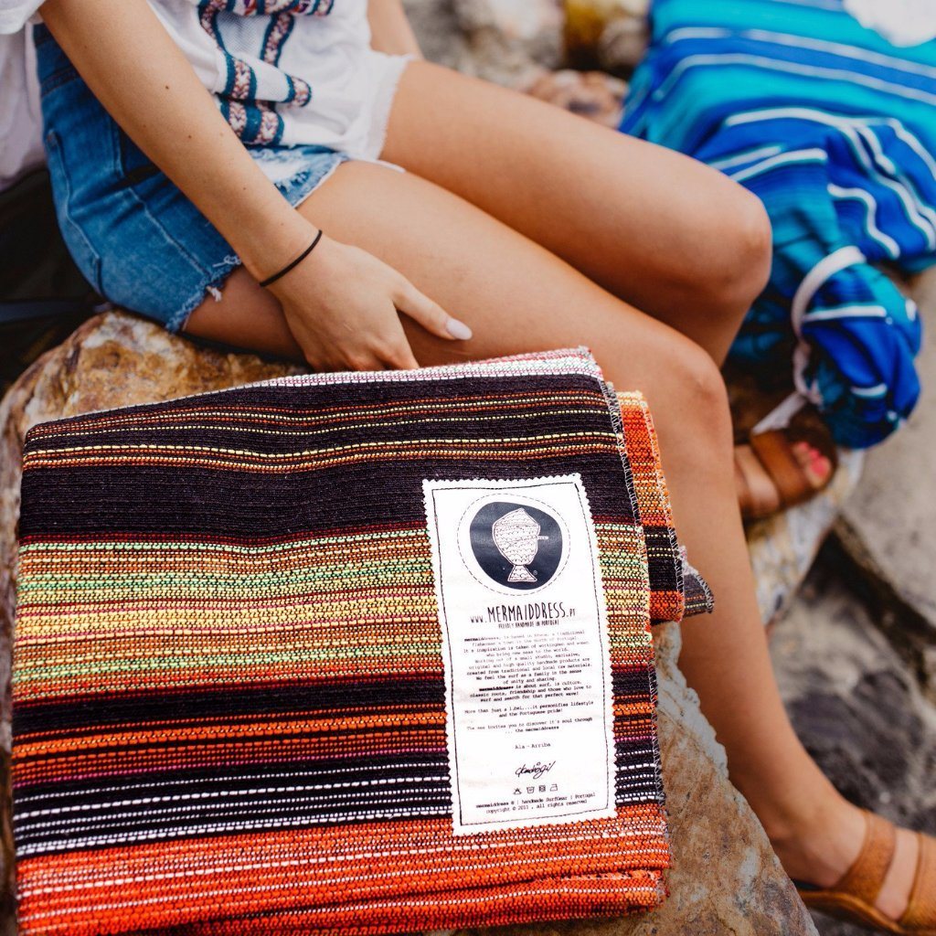 Póvoa Yoga Blanket Orange Sunrise from West Path