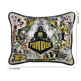 Purdue University Collegiate Hand-Embroidered Pillow from Quirks!