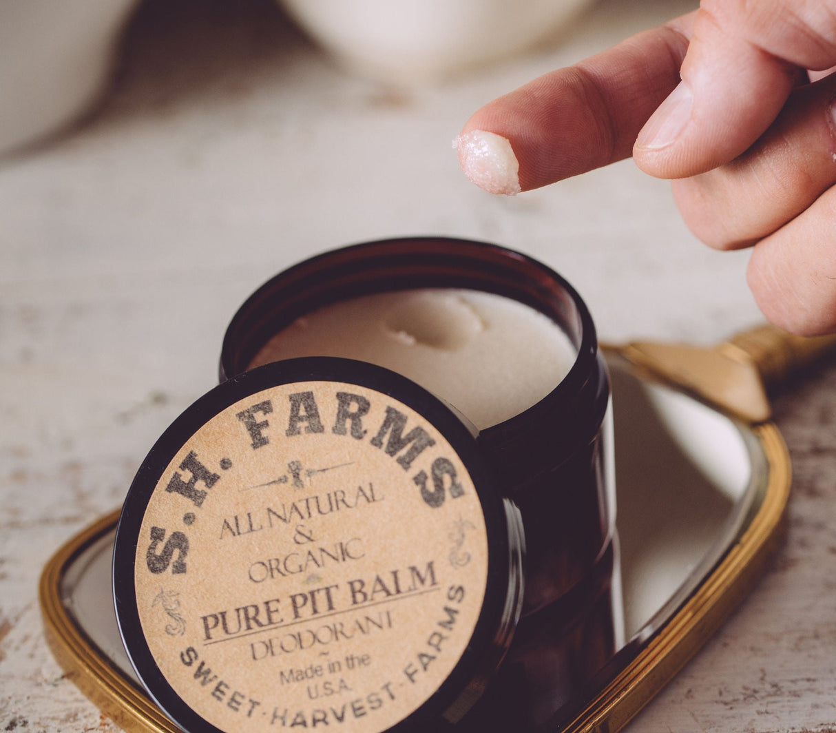 The Pure Pit Balm Deodorant - Organic and Natural - Aluminum FREE from Sweet Harvest Farms