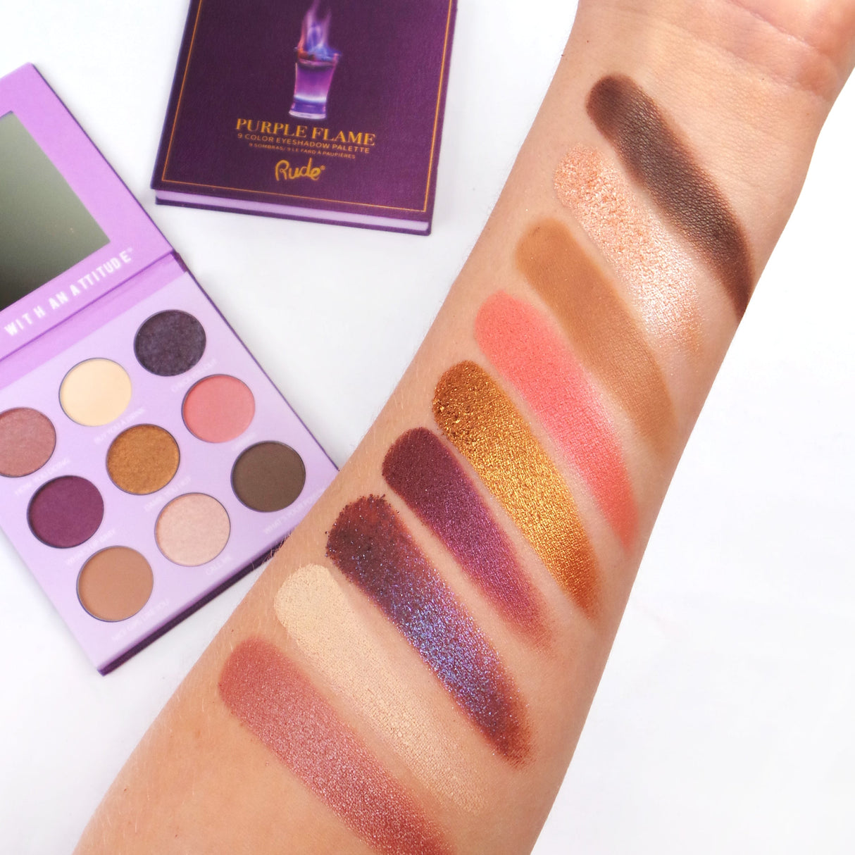 Cocktail Party 9 Eyeshadow Palette - Purple Flame From Rude Cosmetics