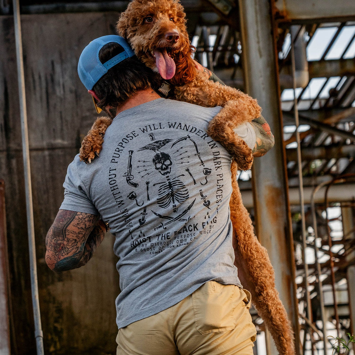 Hoist the Black Flag Skull & Bones Men's T-Shirt From Combat Iron Apparel