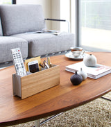 Desk Organizer - Two Sizes - Steel + Wood from Yamazaki Home