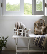 Storage Basket - Two Sizes - Steel + Wood from Yamazaki Home