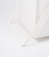 Laundry Hamper with Cotton Liner - Two Sizes - Steel + Cotton from Yamazaki Home