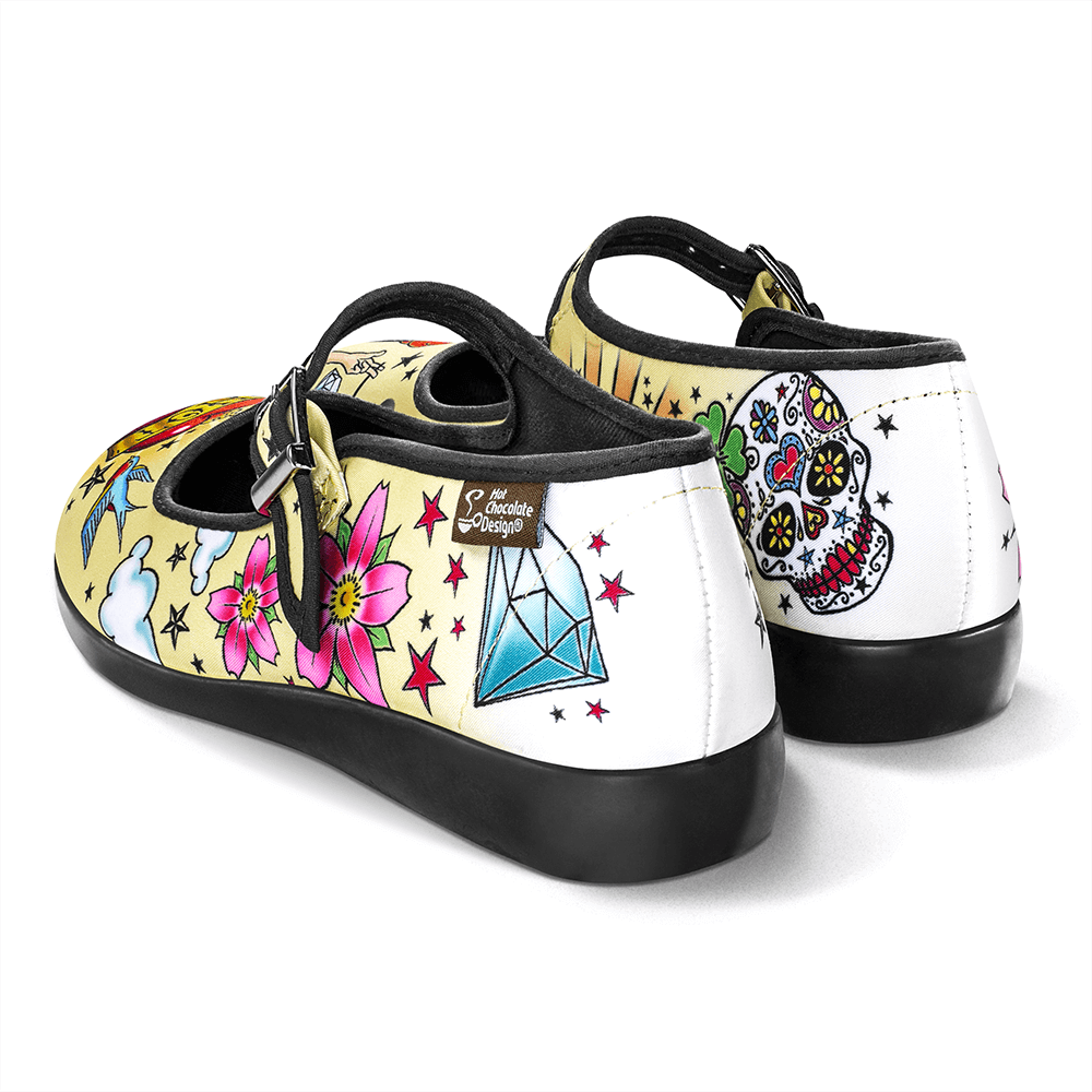 Chocolaticas® Tattoo Women's Mary Jane Flat from Hot Chocolate Design