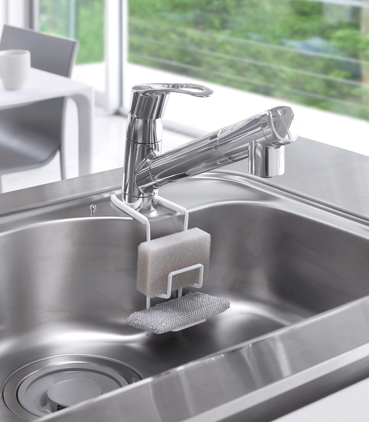 Faucet-Hanging Sponge Holder - Two Sizes - Steel from Yamazaki Home
