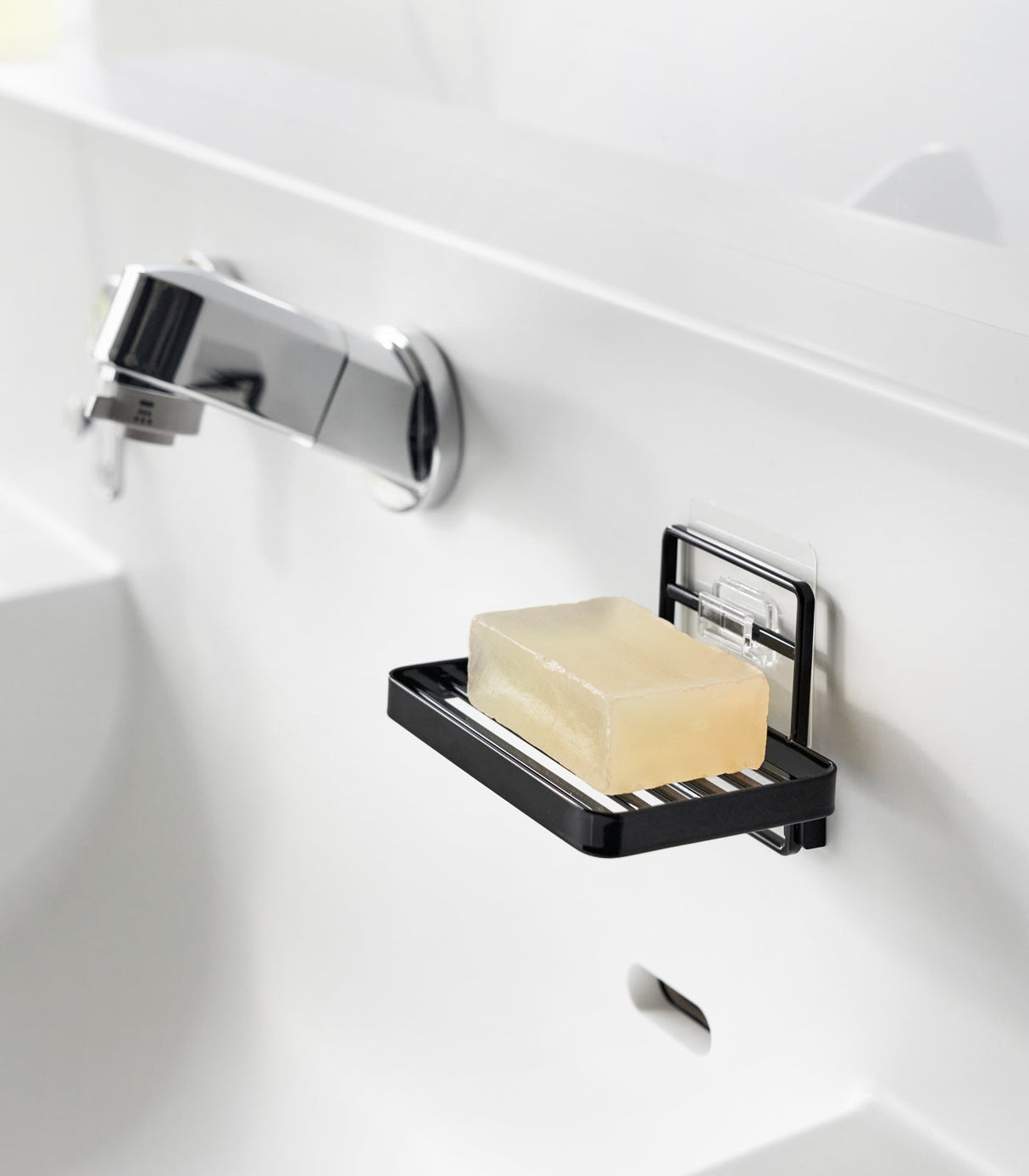 Traceless Adhesive Soap Tray - Steel from Yamazaki Home