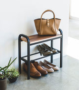 Shoe Organizer & Bench (18" H)  - Steel + Wood from Yamazaki Home