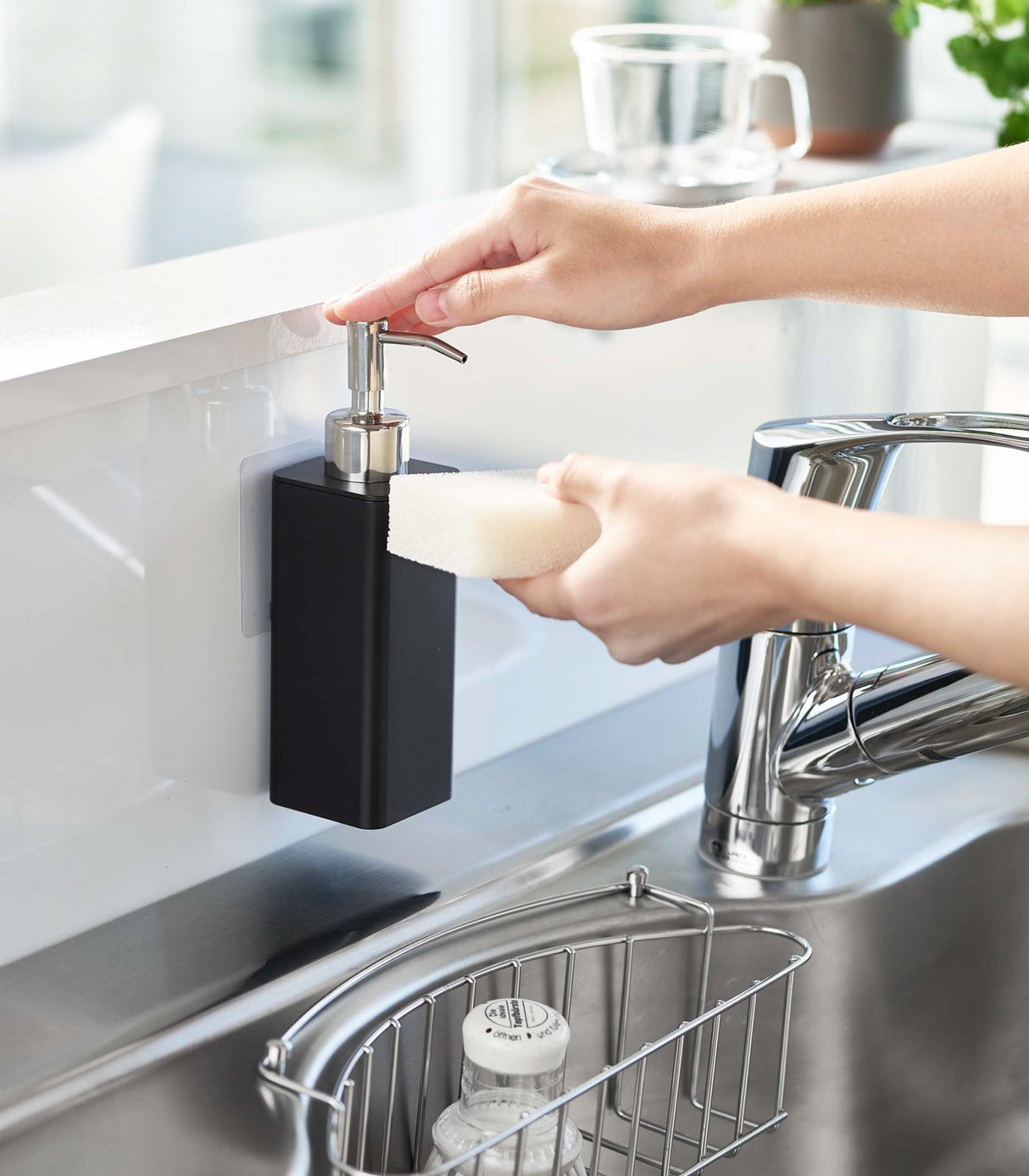 Traceless Adhesive Soap Dispenser from Yamazaki Home