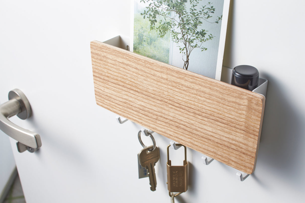 Magnetic Key Rack - Steel + Wood from Yamazaki Home