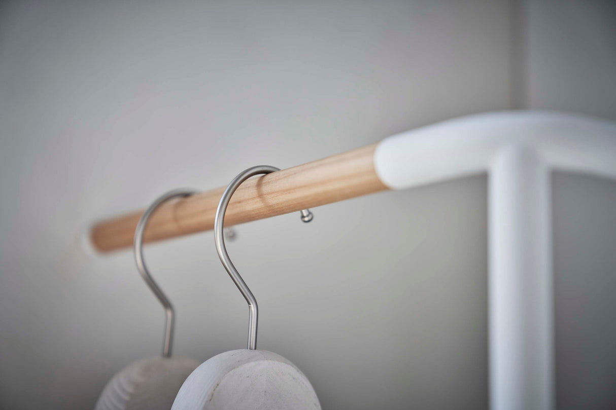 Corner Leaning Coat Hanger (63" H)  - Steel + Wood from Yamazaki Home
