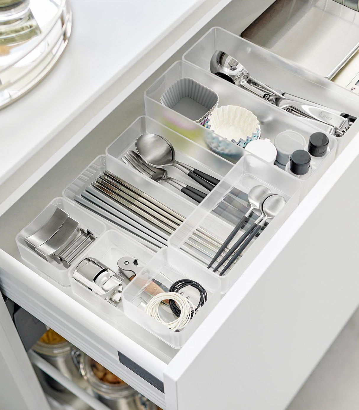 Stackable Clear Organizers [Set of 2] - Four Sizes from Yamazaki Home