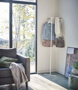 Corner Leaning Coat Hanger (63" H)  - Steel + Wood from Yamazaki Home