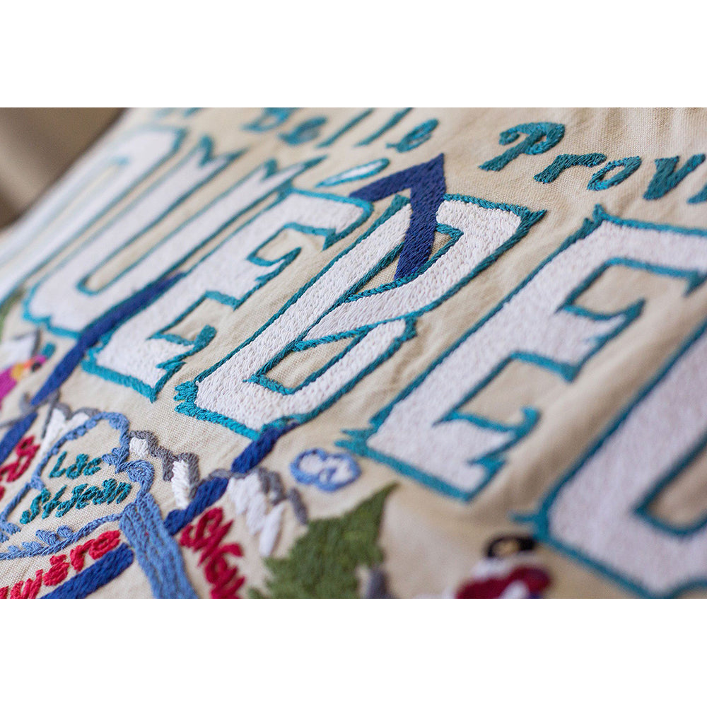 Quebec Hand-Embroidered Pillow from Quirks!