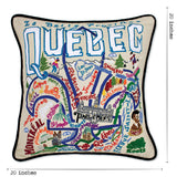 Quebec Hand-Embroidered Pillow from Quirks!