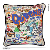 Queens Hand-Embroidered Pillow from Quirks!
