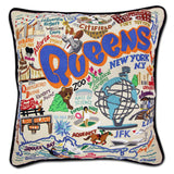 Queens Hand-Embroidered Pillow from Quirks!