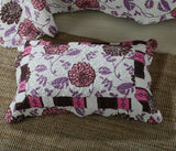 DaDa Bedding Bohemian Purple Blooms Floral Garden Pink Brown Bedspread Set (KBJ1629) from DaDalogy Bedding Collection