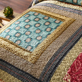 Dada Bedding Gallery of Roses Floral Bohemian Cotton Patchwork Bedspread Set (JHW-546) from DaDalogy Bedding Collection