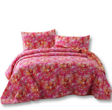 DaDa Bedding Lovely Pop of Colors Lightweight Reversible Quilted Bedspread Set (KBJ1625) from DaDalogy Bedding Collection