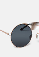 Quirky Metal Bridge Round Sunglasses from London Rag International