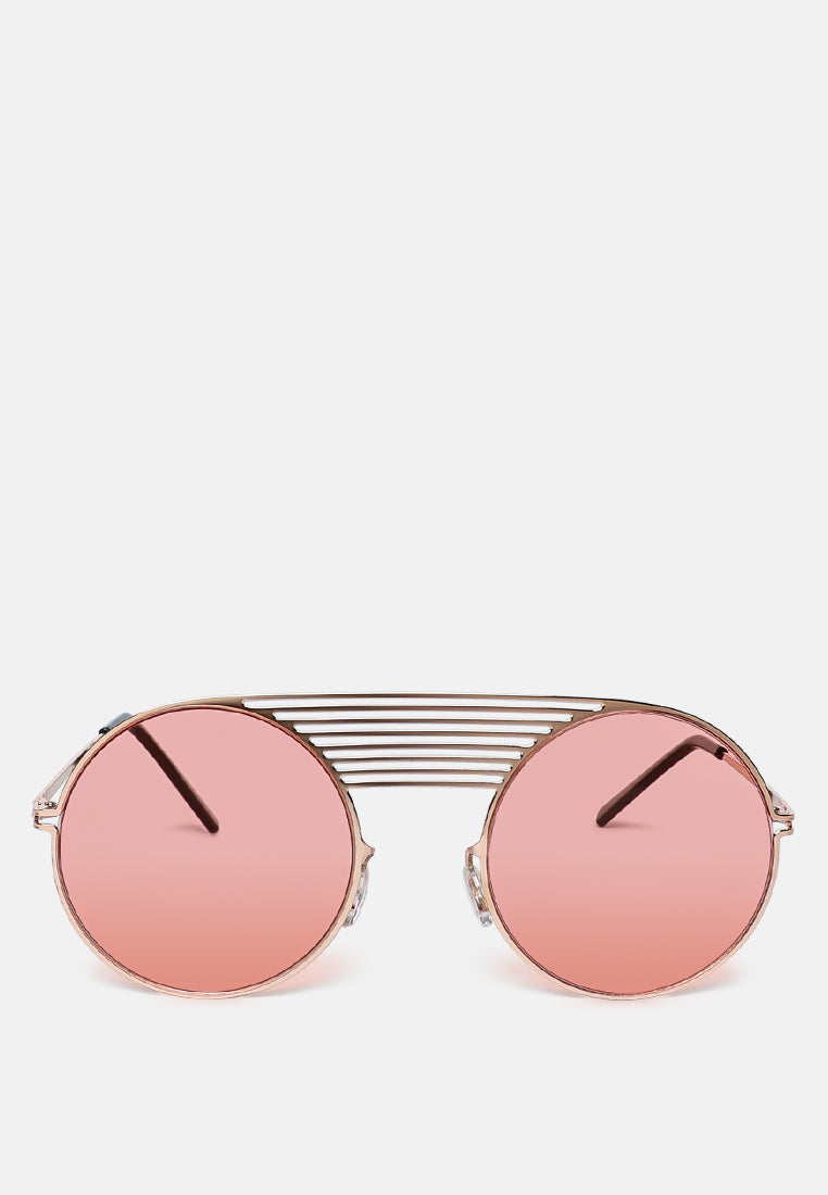 Quirky Metal Bridge Round Sunglasses from London Rag International