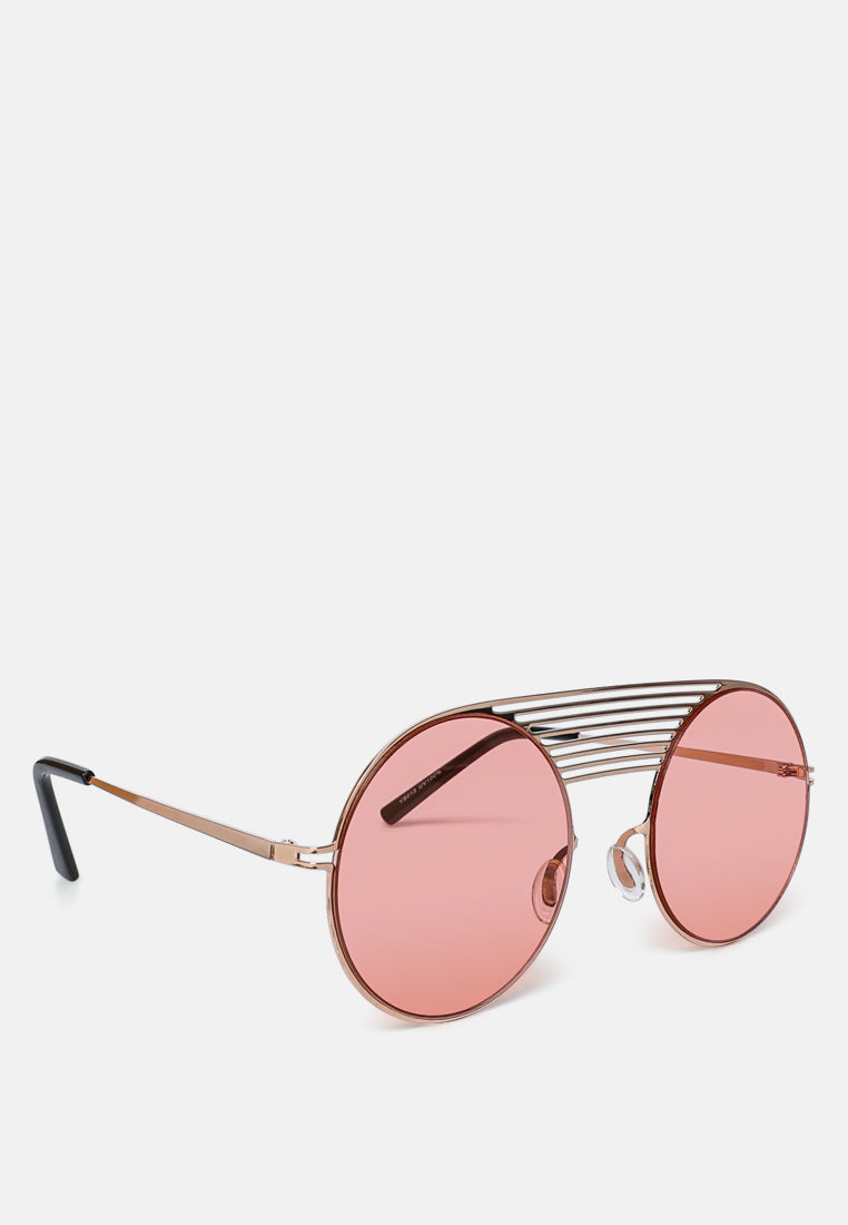 Quirky Metal Bridge Round Sunglasses from London Rag International