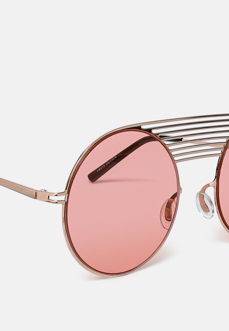 Quirky Metal Bridge Round Sunglasses from London Rag International