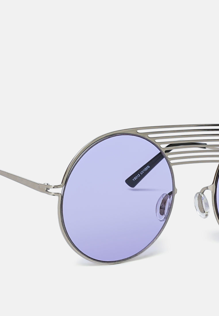 Quirky Metal Bridge Round Sunglasses from London Rag International