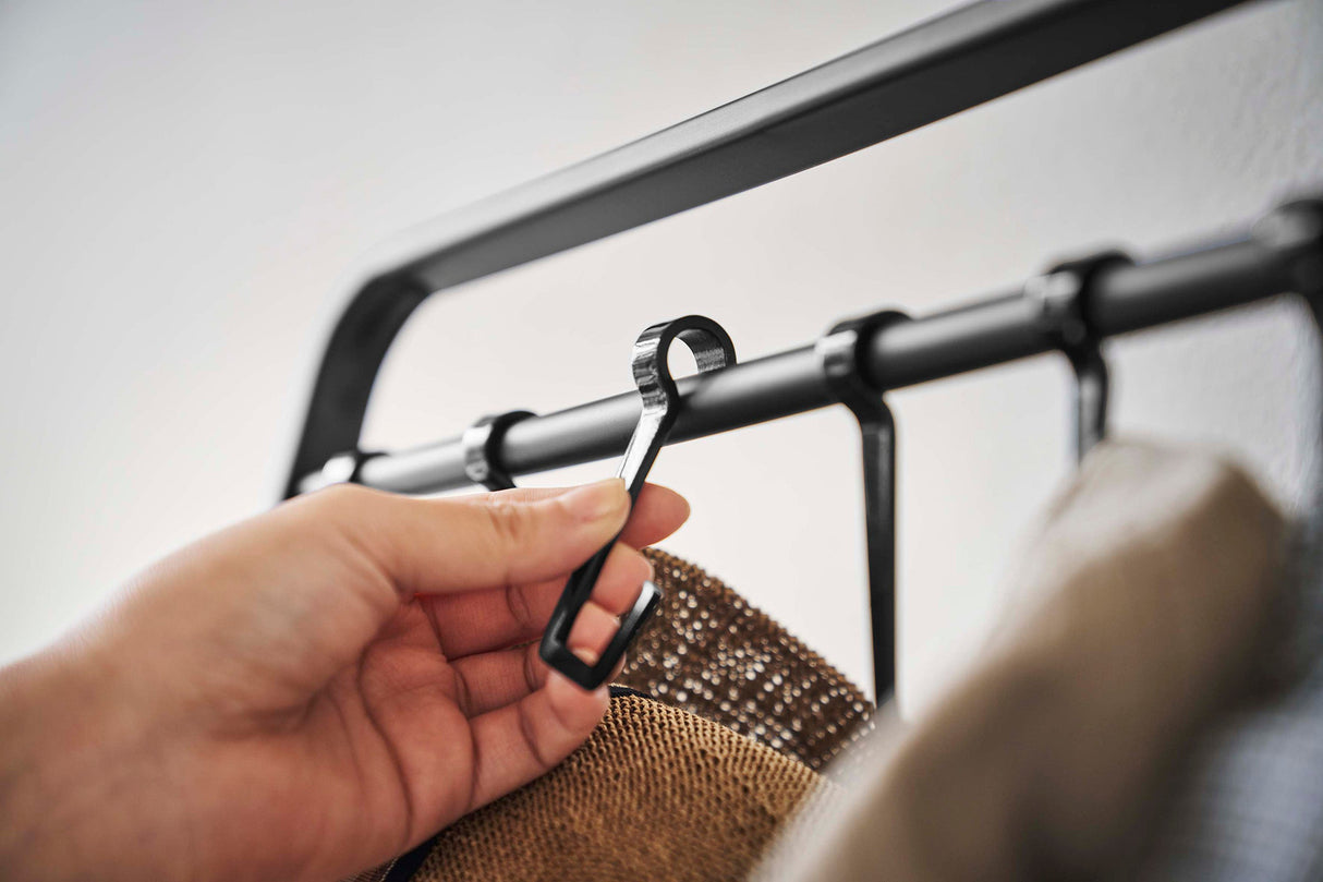 Coat Rack with Hat Storage (66" H)  - Steel + Wood from Yamazaki Home