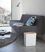 Trash Can - Two Styles - Steel + Wood from Yamazaki Home