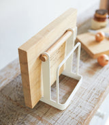 Cutting Board Stand - Steel + Wood from Yamazaki Home