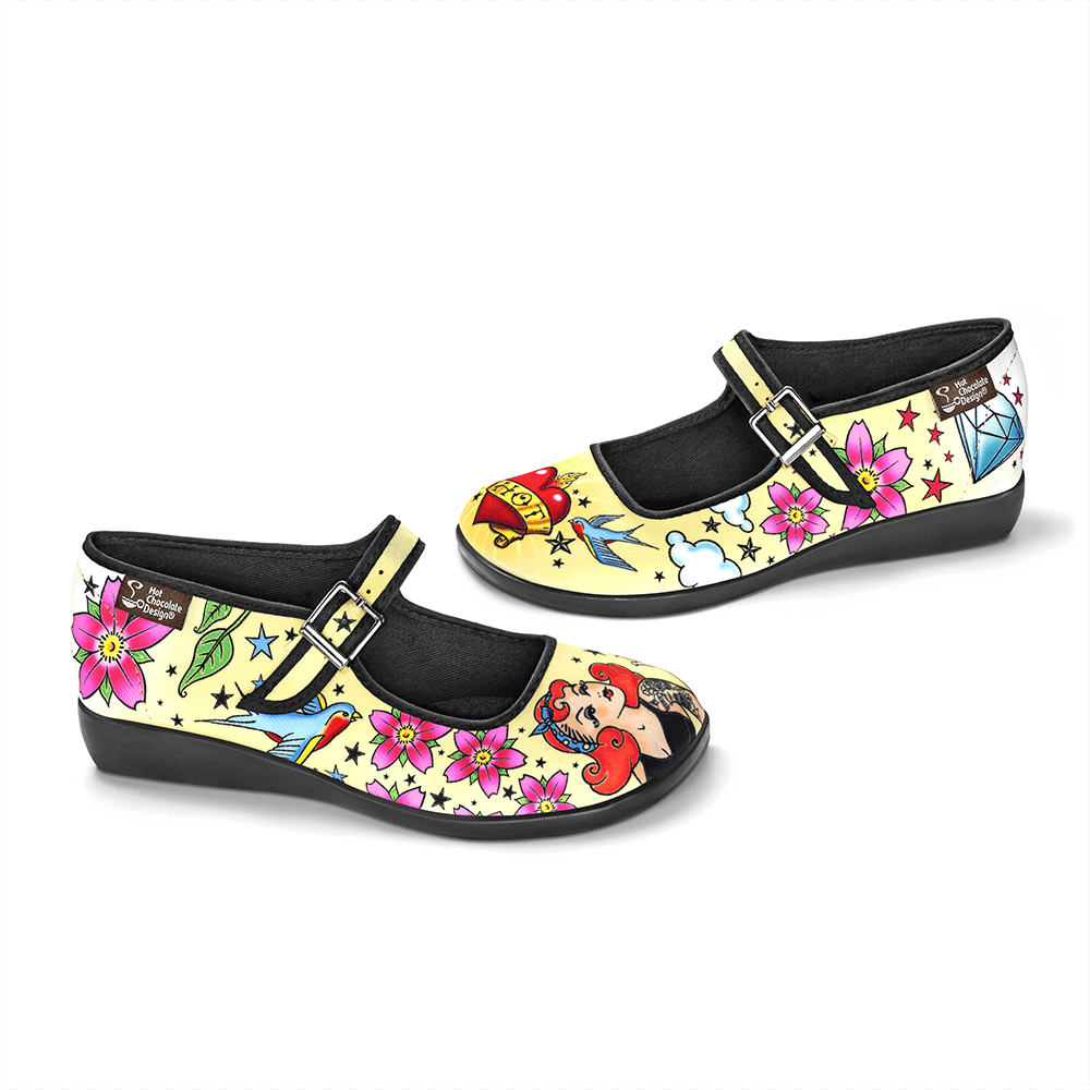 Chocolaticas® Tattoo Women's Mary Jane Flat from Hot Chocolate Design