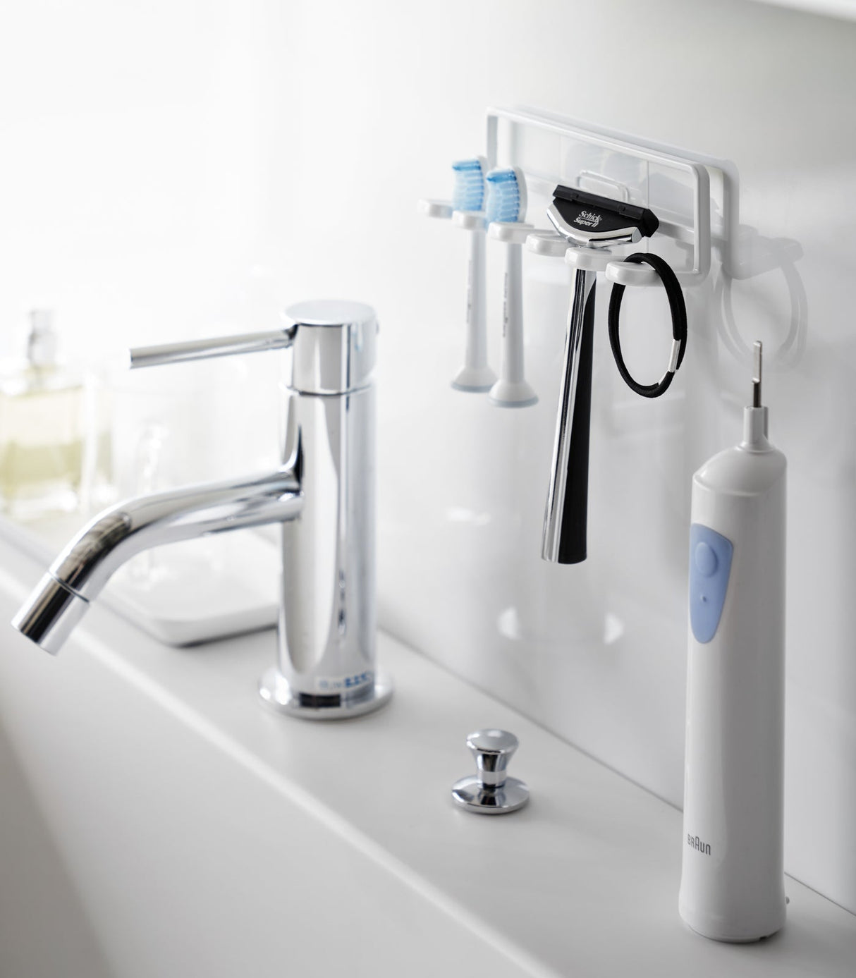 Traceless Adhesive Toothbrush Holder - Steel from Yamazaki Home