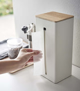 Two-Sided Tissue Case - Steel + Wood from Yamazaki Home