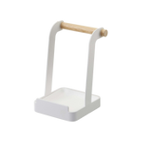 Lid & Ladle Stand - Steel + Wood from Yamazaki Home