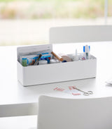 Slim Storage Box - Steel + Wood from Yamazaki Home