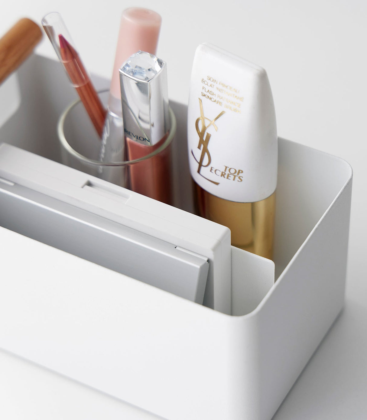 Slim Storage Box - Steel + Wood from Yamazaki Home