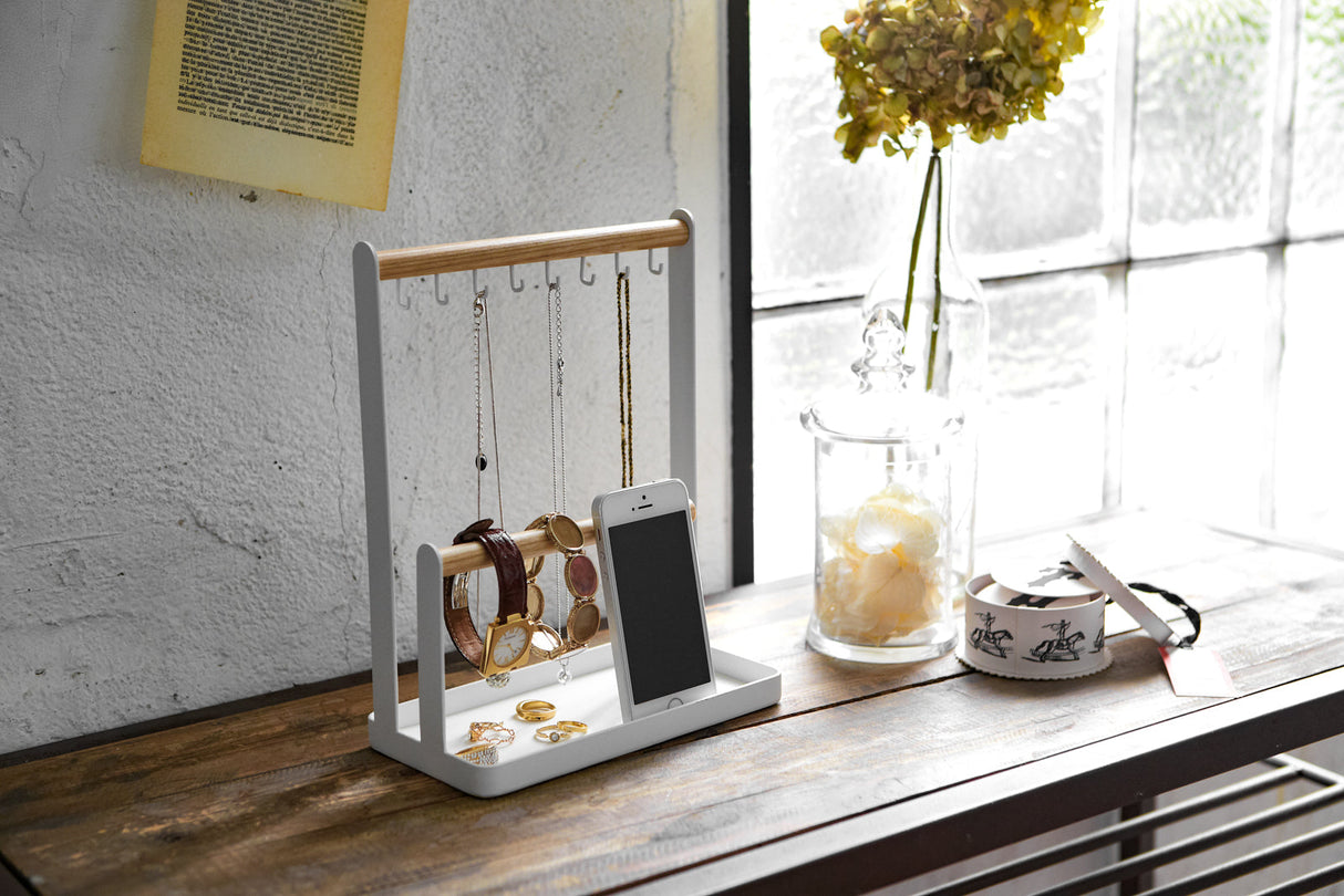 Jewelry + Accessory Display - Steel + Wood from Yamazaki Home