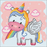 Rainbow Unicorn CS2703 7.9 x 7.9 inches Crafting Spark Diamond Painting Kit from Wizardi