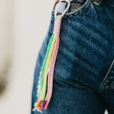 Rainbow Rope and Beaded Keychain from Pretty Simple