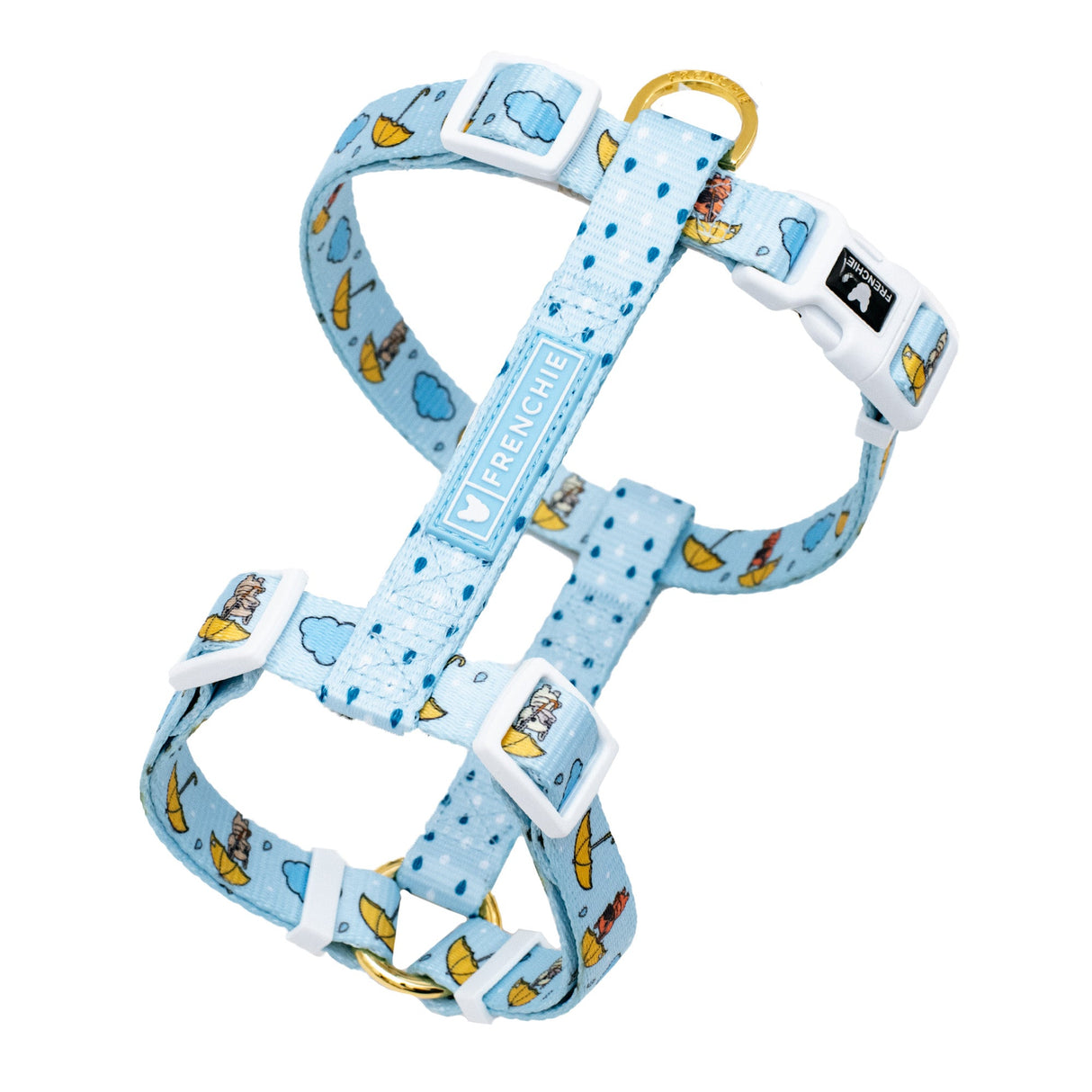 Frenchie Strap Harness - It's Raining Frenchies from Frenchie Bulldog