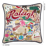 Raleigh Hand-Embroidered Pillow by Cat Studio from Quirks!