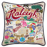 Raleigh Hand-Embroidered Pillow by Cat Studio from Quirks!