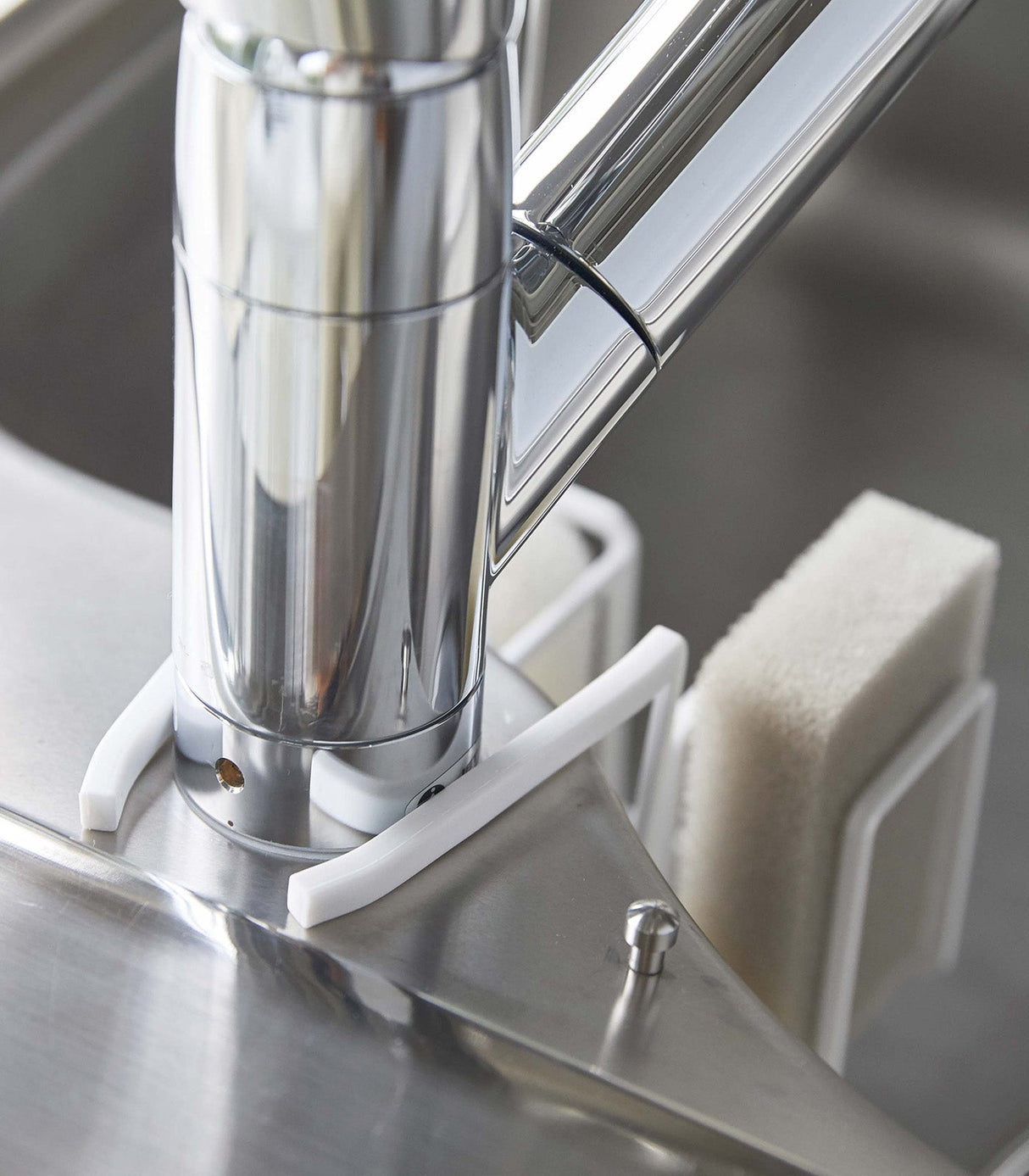 Faucet-Hanging Sponge & Brush Holder - Steel from Yamazaki Home