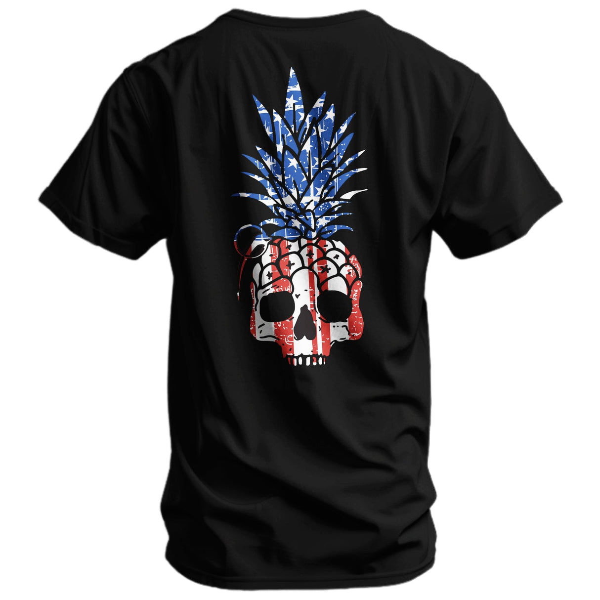 American Flag USA Pineapple Grenade Men's T-Shirt From Combat Iron Apparel