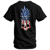 American Flag USA Pineapple Grenade Men's T-Shirt From Combat Iron Apparel