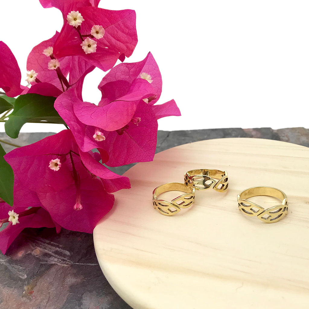 Cambodian Leaf Ring from SLATE + SALT